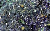 Sparkling Azurite Crystal Cluster with Malachite - Laos #69725-2